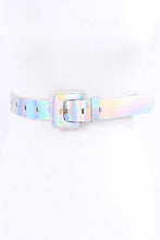 Load image into Gallery viewer, Holographic Fashion Belt Ti Amo I love you
