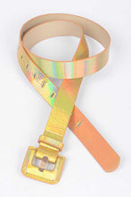 Load image into Gallery viewer, Holographic PlusSize Fashion Belt Ti Amo I love you
