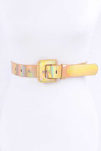 Load image into Gallery viewer, Holographic PlusSize Fashion Belt Ti Amo I love you
