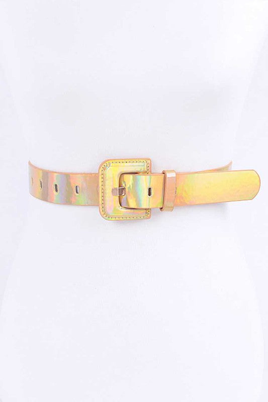 Holographic PlusSize Fashion Belt Ti Amo I love you