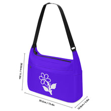 Load image into Gallery viewer, Ti Amo I love you - Exclusive Brand - Dark Purple - White Daisy -  Journey Computer Shoulder Bag
