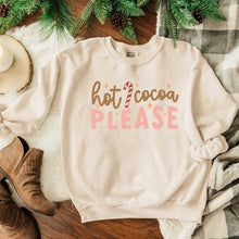 Load image into Gallery viewer, Hot Cocoa Please Graphic Sweatshirt Ti Amo I love you
