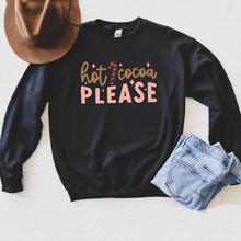 Load image into Gallery viewer, Hot Cocoa Please Graphic Sweatshirt Ti Amo I love you
