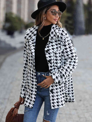 Houndstooth Button Down Jacket Ti Amo I love you