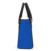 Load image into Gallery viewer, Ti Amo I love you - Exclusive Brand - Sapphire Blue - Luxury Womens PU Tote Bag - Black Straps
