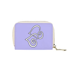 Load image into Gallery viewer, Ti Amo I love you - Exclusive Brand - Melrose - Double White Heart - PU Leather - Zipper Card Holder
