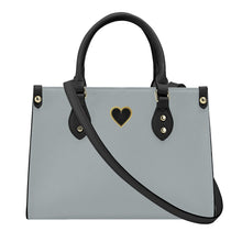 Load image into Gallery viewer, Ti Amo I love you - Exclusive Brand - Ash Grey - Luxury Womens PU Tote Bag - Black Straps
