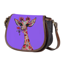 Load image into Gallery viewer, Ti Amo I love you - Exclusive Brand - Heliotrope 3 - Giraffe- Saddle Bag
