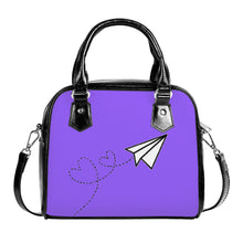 Load image into Gallery viewer, Ti Amo I love you - Exclusive Brand - Heliotrope 3 - Paper Airplane - Shoulder Handbag
