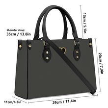 Load image into Gallery viewer, Ti Amo I love you - Exclusive Brand - Black Eel - Luxury Womens PU Tote Bag - Black Straps
