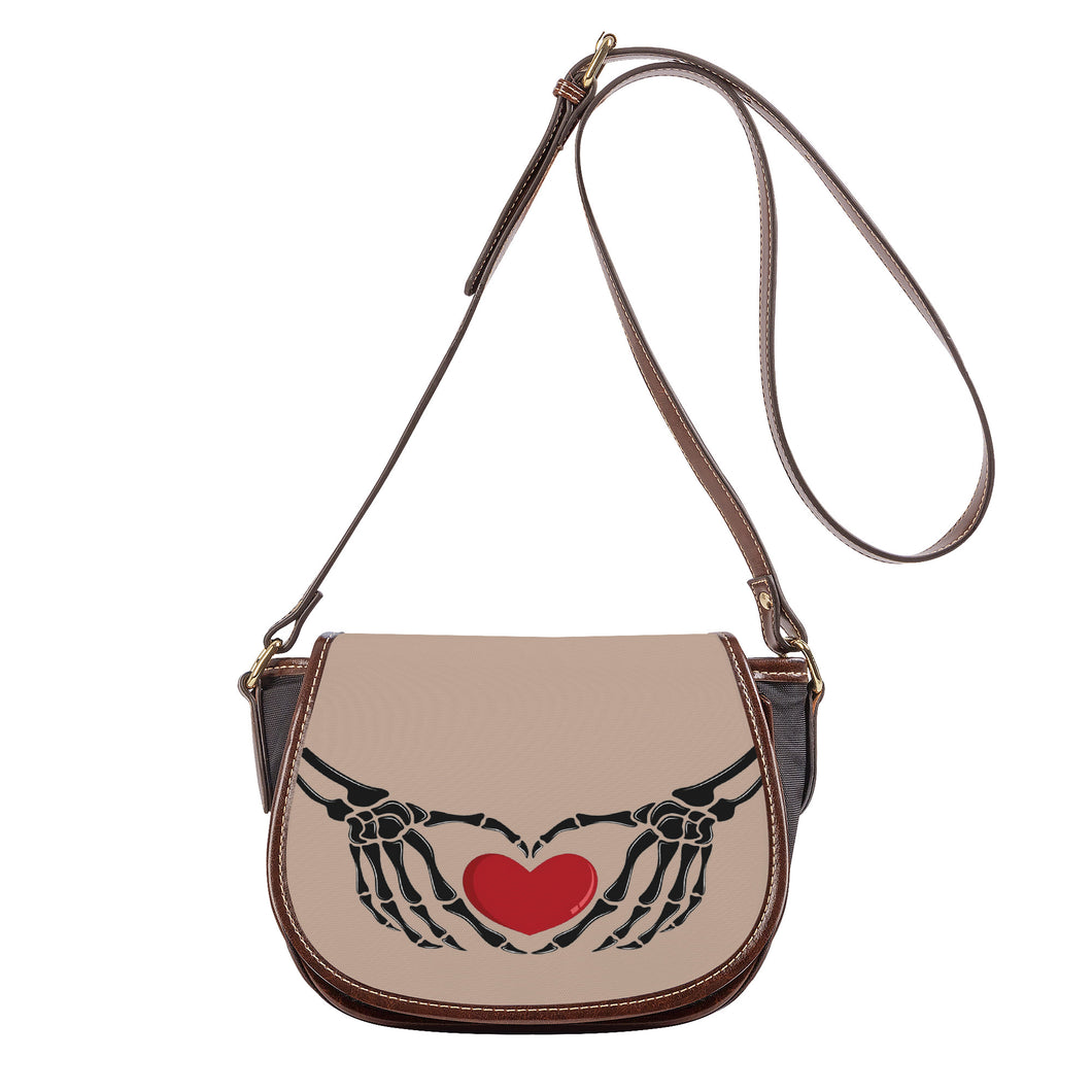 Ti Amo I love you - Exclusive Brand - Rodeo Dust 2 - Skeleton Hands with Heart - Saddle Bag