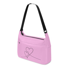 Load image into Gallery viewer, Ti Amo I love you - Exclusive Brand - Cotton Candy - Double Script Heart - Journey Computer Shoulder Bag
