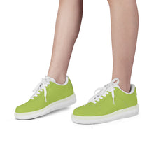 Load image into Gallery viewer, Ti Amo I love you - Exclusive Brand - Light Salad Green - Skelton Hands with Heart - Transparent Low Top Air Force Leather Shoes
