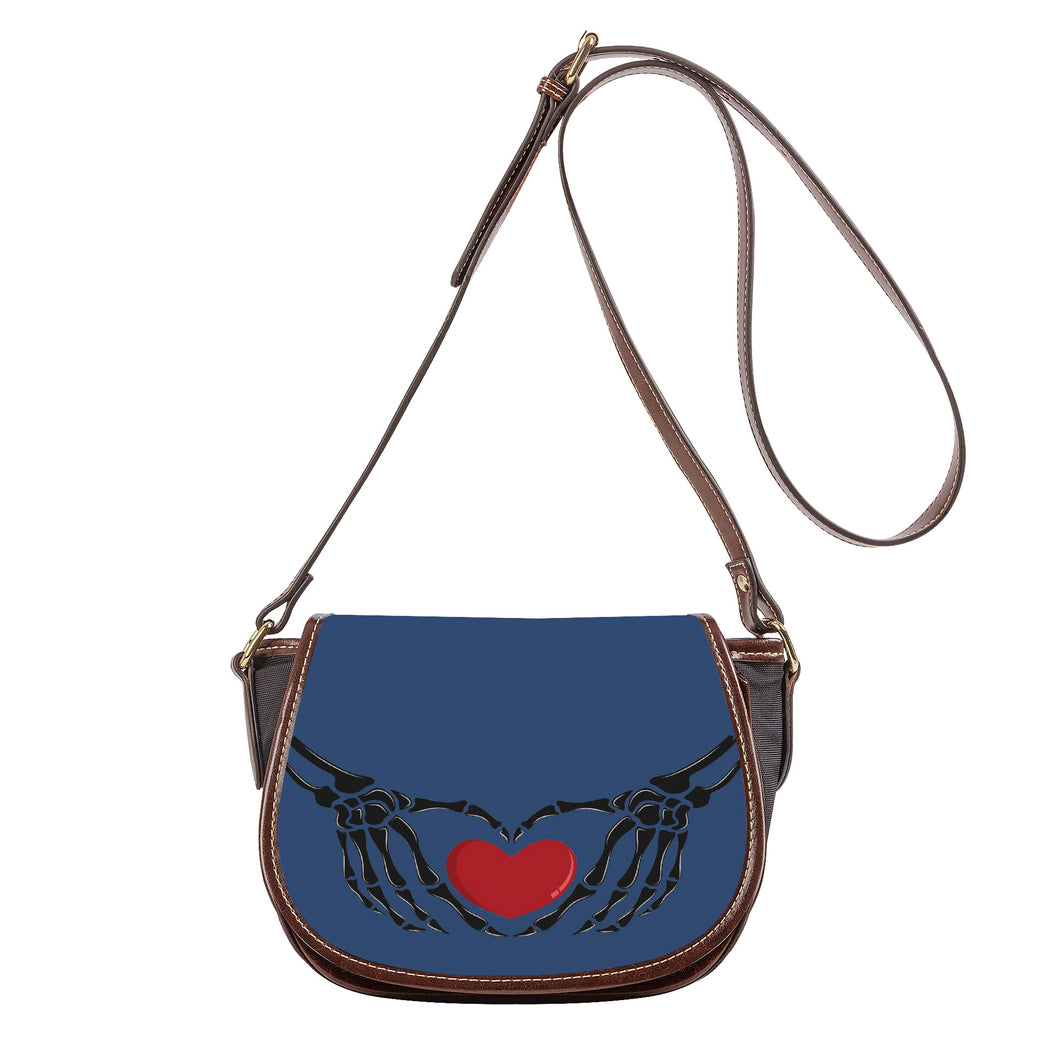 Ti Amo I love you - Exclusive Brand - San Juan - Skeleton Hands with Heart - Saddle Bag