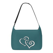 Load image into Gallery viewer, Ti Amo I love you - Exclusive Brand - Casal - Double White Heart - Journey Computer Shoulder Bag
