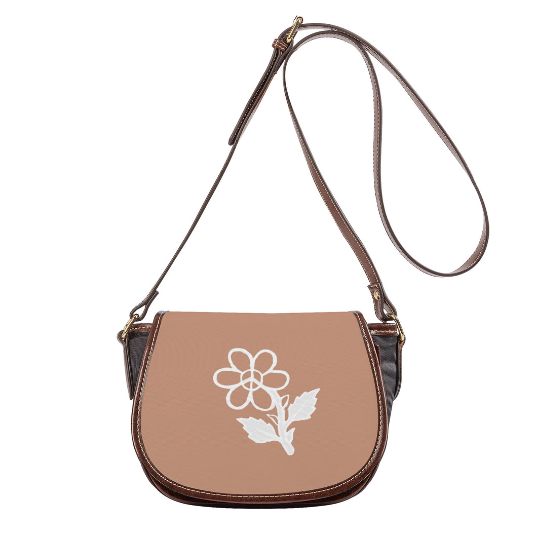 Ti Amo I love you - Exclusive Brand  - Feldspar - White Daisy Saddle Bag