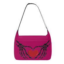 Load image into Gallery viewer, Ti Amo I love you - Exclusive Brand - Jazzberry Jam 2 - Skeleton Heart Hands  -  Journey Computer Shoulder Bag
