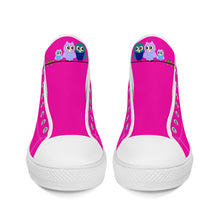 Load image into Gallery viewer, Ti Amo I love you  - Exclusive Brand - Hollywood Cerise - High-Top Canvas Shoes - White Soles
