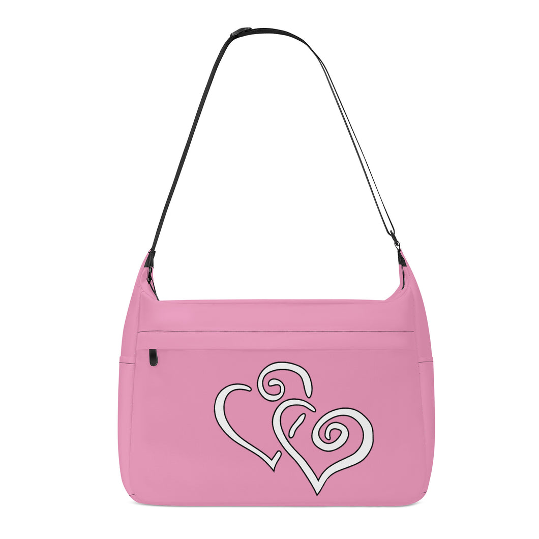 Ti Amo I love you - Exclusive Brand - Wewak 2 - Double White Heart - Journey Computer Shoulder Bag