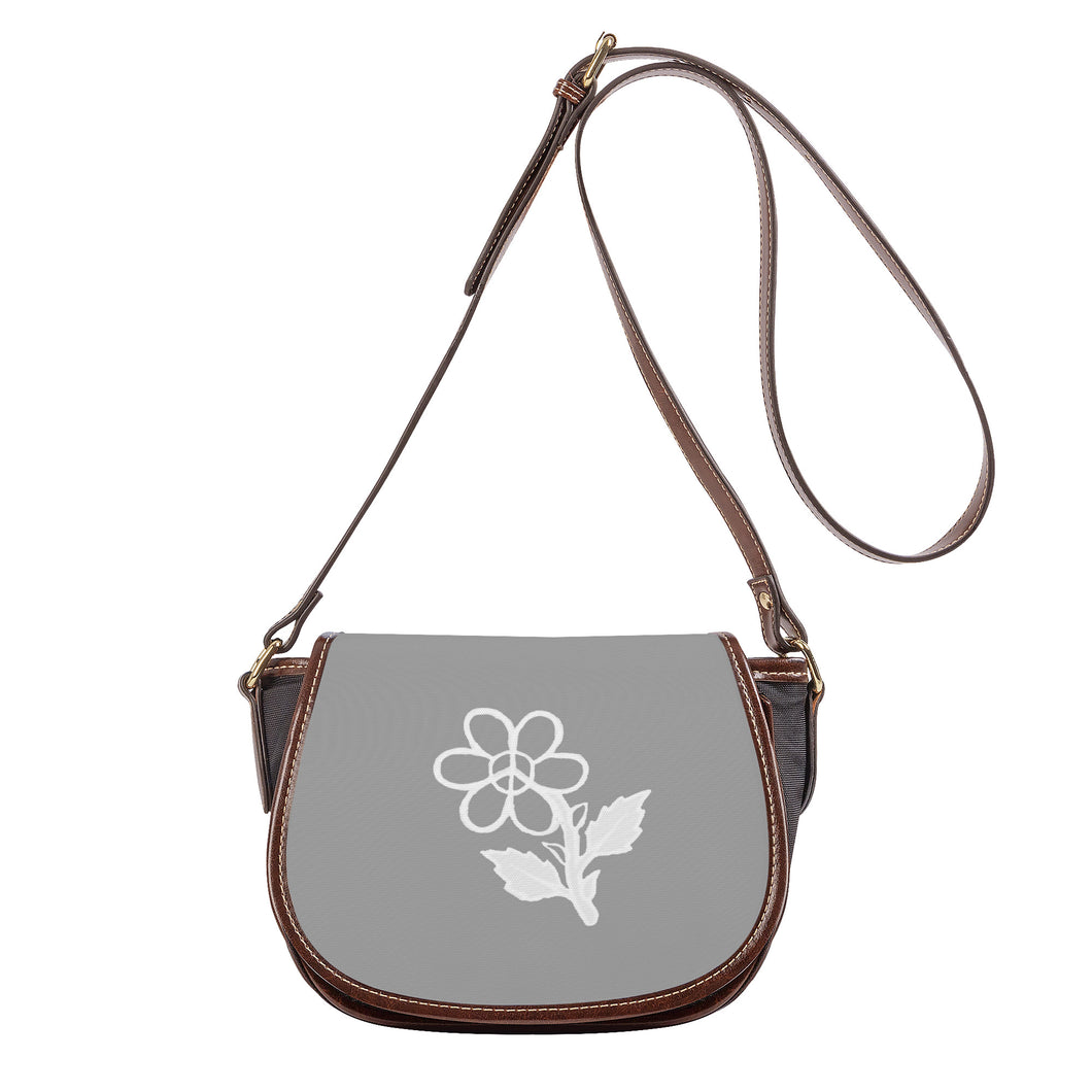 Ti Amo I love you - Exclusive Brand - Silver Chalice - White Daisy -  Saddle Bag