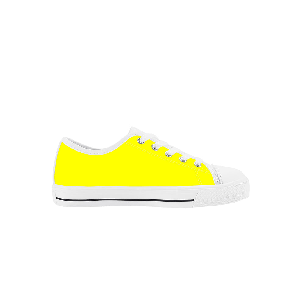 Ti Amo I love you - Exclusive Brand - Yellow-  Kids Low Top Canvas Shoes