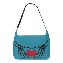 Load image into Gallery viewer, Ti Amo I love you - Exclusive Brand - Jelly Bean - Skeleton Heart Hands  -  Journey Computer Shoulder Bag
