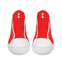 Load image into Gallery viewer, Ti Amo I love you  - Exclusive Brand - Red - TALK TO THE PAW -  High-Top Canvas Shoes - White Soles
