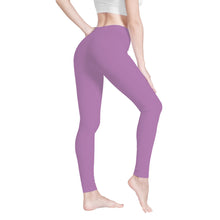 Load image into Gallery viewer, Ti Amo I love you - Exclusive Brand - Opera Mauve - Double White Heart -Womens / Teen Girls / Womens Plus Size - Yoga Leggings - Sizes XS-3XL
