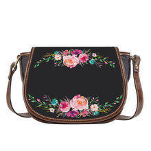 Load image into Gallery viewer, Ti Amo I love you - Exclusive Brand - Heavy Metal - Front &amp; Top Floral Swag - Saddle Bag
