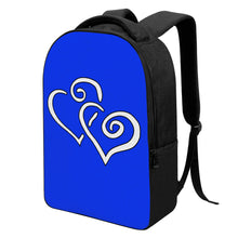 Load image into Gallery viewer, Ti Amo I love you - Exclusive Brand - Blue Blue Eyes - Double White Heart -   Laptop Backpack
