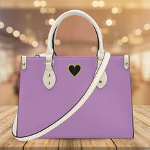 Load image into Gallery viewer, Ti Amo I love you - Exclusive Brand - Purple Dragon - Luxury Womens PU Tote Bag - Cream Straps
