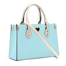 Load image into Gallery viewer, Ti Amo I love you - Exclusive Brand - Pale Sky Blue - Luxury Womens PU Tote Bag - Cream Straps
