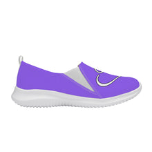 Load image into Gallery viewer, Ti Amo I love you - Exclusive Brand - Heliotrope 3 - Double White Heart - Women&#39;s Casual Slip On Shoe
