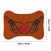 Load image into Gallery viewer, Ti Amo I love you - Exclusive Brand - Rust - Skeleton Hands with Heart  - Big Paws Pet Rug
