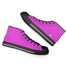 Load image into Gallery viewer, Ti Amo I love you - Exclusive Brand - Brilliant Lavender Rose - High-Top Canvas Shoes - Black Soles
