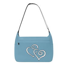 Load image into Gallery viewer, Ti Amo I love you - Exclusive Brand - Glacier - Double White Heart - Journey Computer Shoulder Bag
