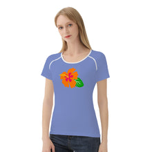 Load image into Gallery viewer, Ti Amo I love you - Exclusive Brand - Mood Mode - Hawaiian Flower - Women&#39;s T shirt - Sizes XS-2XL
