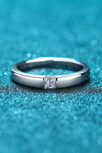 Load image into Gallery viewer, Inlaid Moissanite Rhodium-Plated Ring - Sizes 4-10 Ti Amo I love you
