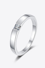 Load image into Gallery viewer, Inlaid Moissanite Rhodium-Plated Ring - Sizes 4-10 Ti Amo I love you
