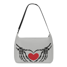 Load image into Gallery viewer, Ti Amo I love you - Exclusive Brand - Gray Nickel - Skeleton Heart Hands  -  Journey Computer Shoulder Bag
