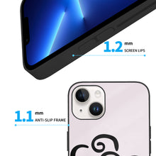 Load image into Gallery viewer, Ti Amo I love you - Exclusive Brand - Prim  - Double Black Heart  - iPhone 14 Glass Case (2 cameras)
