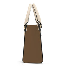 Load image into Gallery viewer, Ti Amo I love you - Exclusive Brand - Saddle Brown - Luxury Womens PU Tote Bag - Cream Straps
