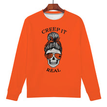 Load image into Gallery viewer, Ti Amo I love you - Exclusive Brand - Orange- Mama Skeleton - CREEP IT REAL -Women&#39;s Sweatshirt
