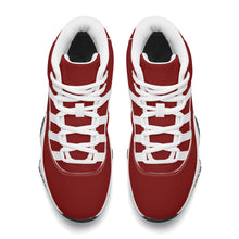 Load image into Gallery viewer, Ti Amo I love you - Exclusive Brand - Dark Burgundy - Skeleton Hands with Heart - High Top Air Retro Sneakers - White Laces
