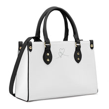 Load image into Gallery viewer, Ti Amo I love you - Exclusive Brand  - White - Luxury Womens PU Tote Bag - Black Straps
