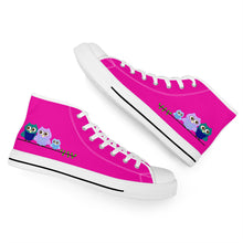 Load image into Gallery viewer, Ti Amo I love you  - Exclusive Brand - Hollywood Cerise - High-Top Canvas Shoes - White Soles
