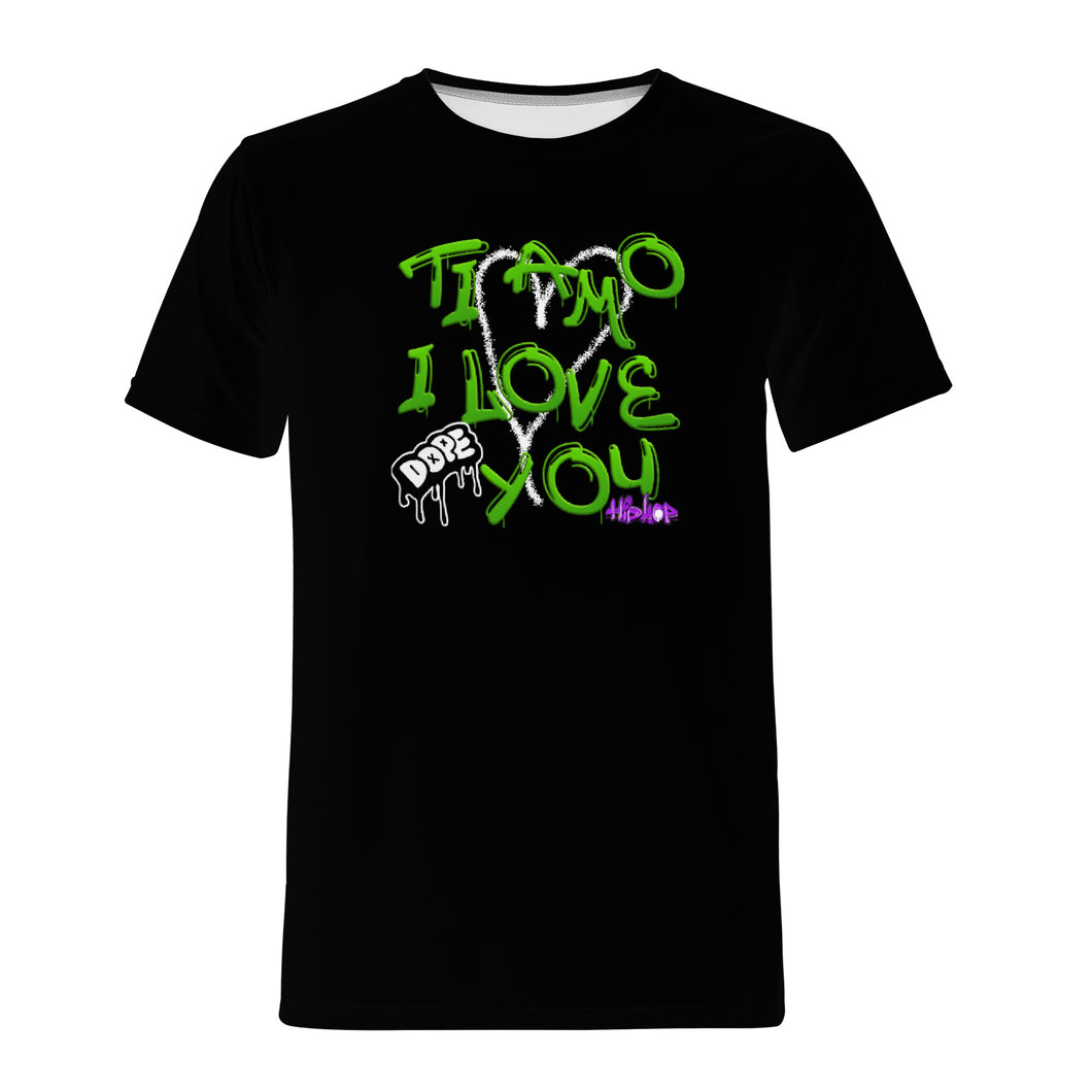 Ti Amo I love you - Exclusive Brand - Hip Hop Logo - TI AMO I LOVE YOU - Men's T-Shirt -  Sizes XS-4XL