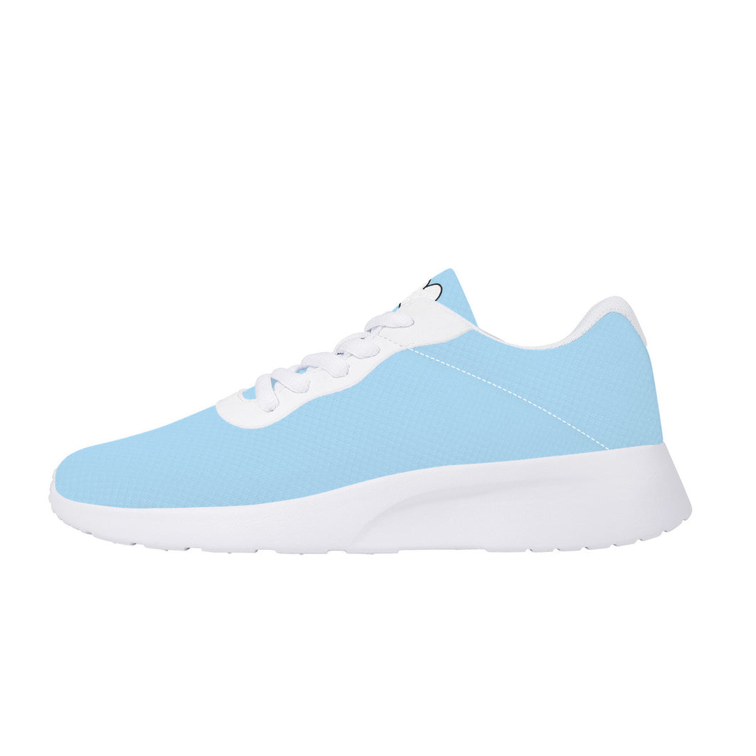 Ti Amo I love you  - Exclusive Brand - Regent St Blue - White Heart - Air Mesh Running Shoes - White Soles