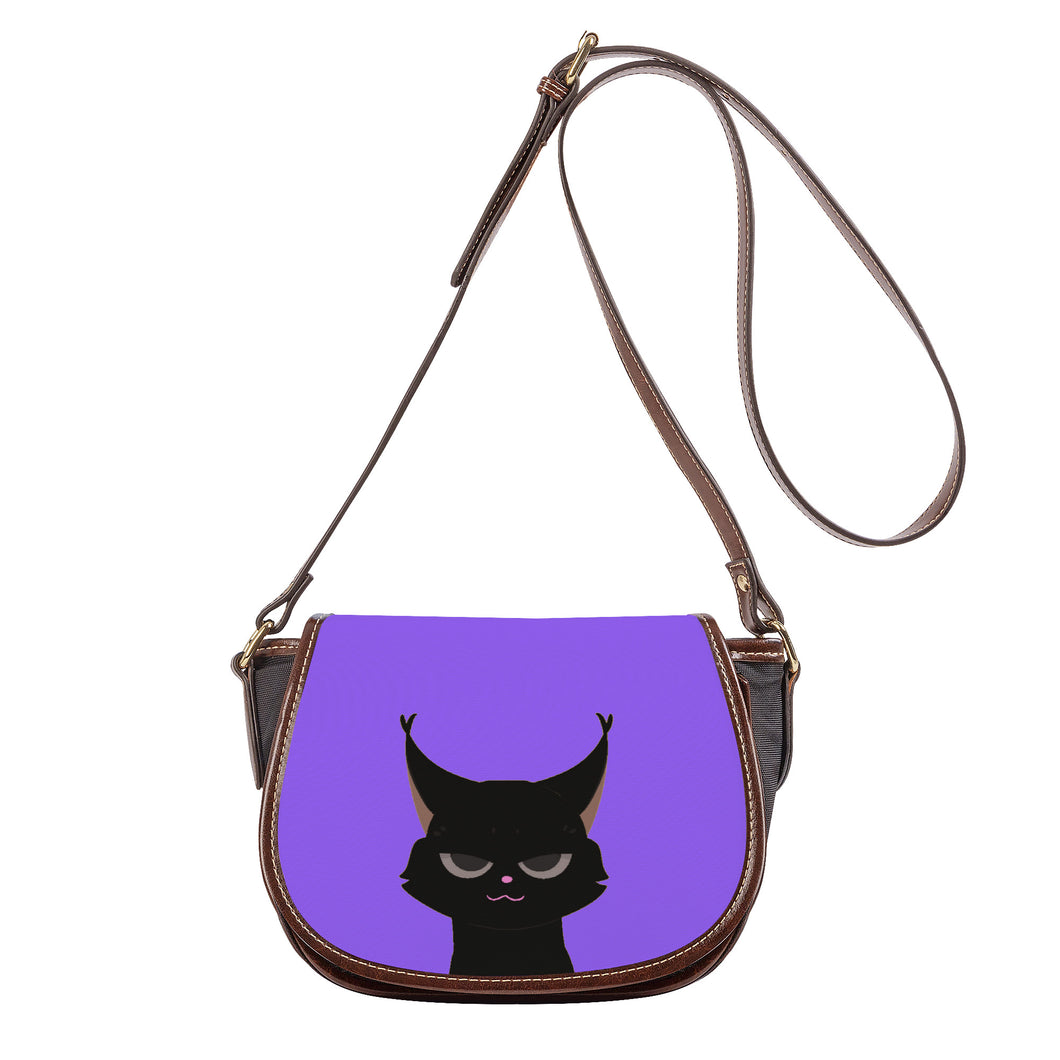 Ti Amo I love you - Exclusive Brand - Heliotrope 3 - Black Cat - Saddle Bag