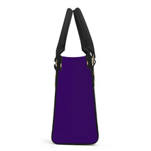 Load image into Gallery viewer, Ti Amo I love you - Exclusive Brand - Violent Violet - Luxury Womens PU Tote Bag - Black Straps
